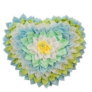 Handmade Heart Shaped 10x12 Pillow and Cover Vintage Handicrafts